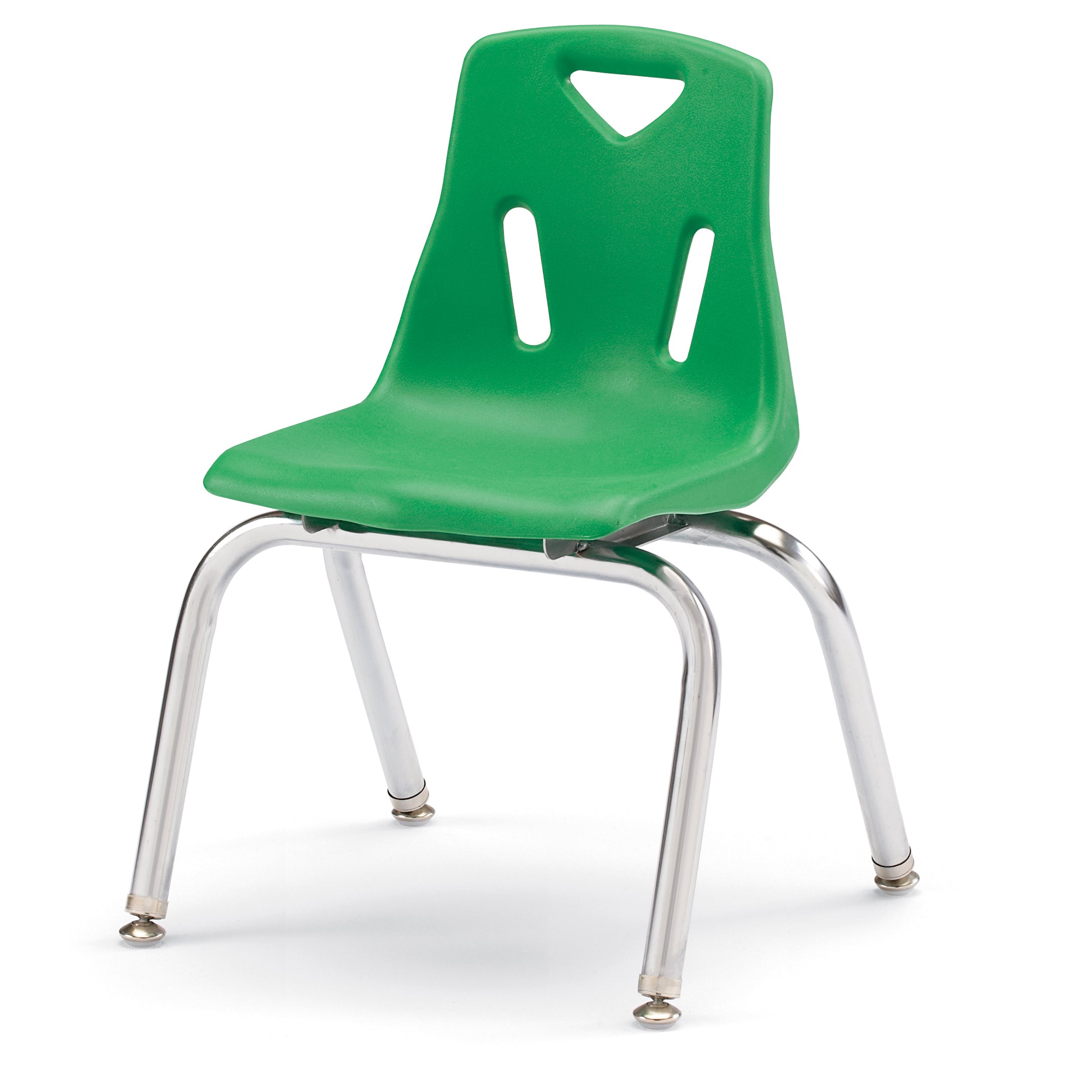 8144JC6119, Berries Stacking Chairs with Chrome-Plated Legs - 14" Ht - Set of 6 - Green