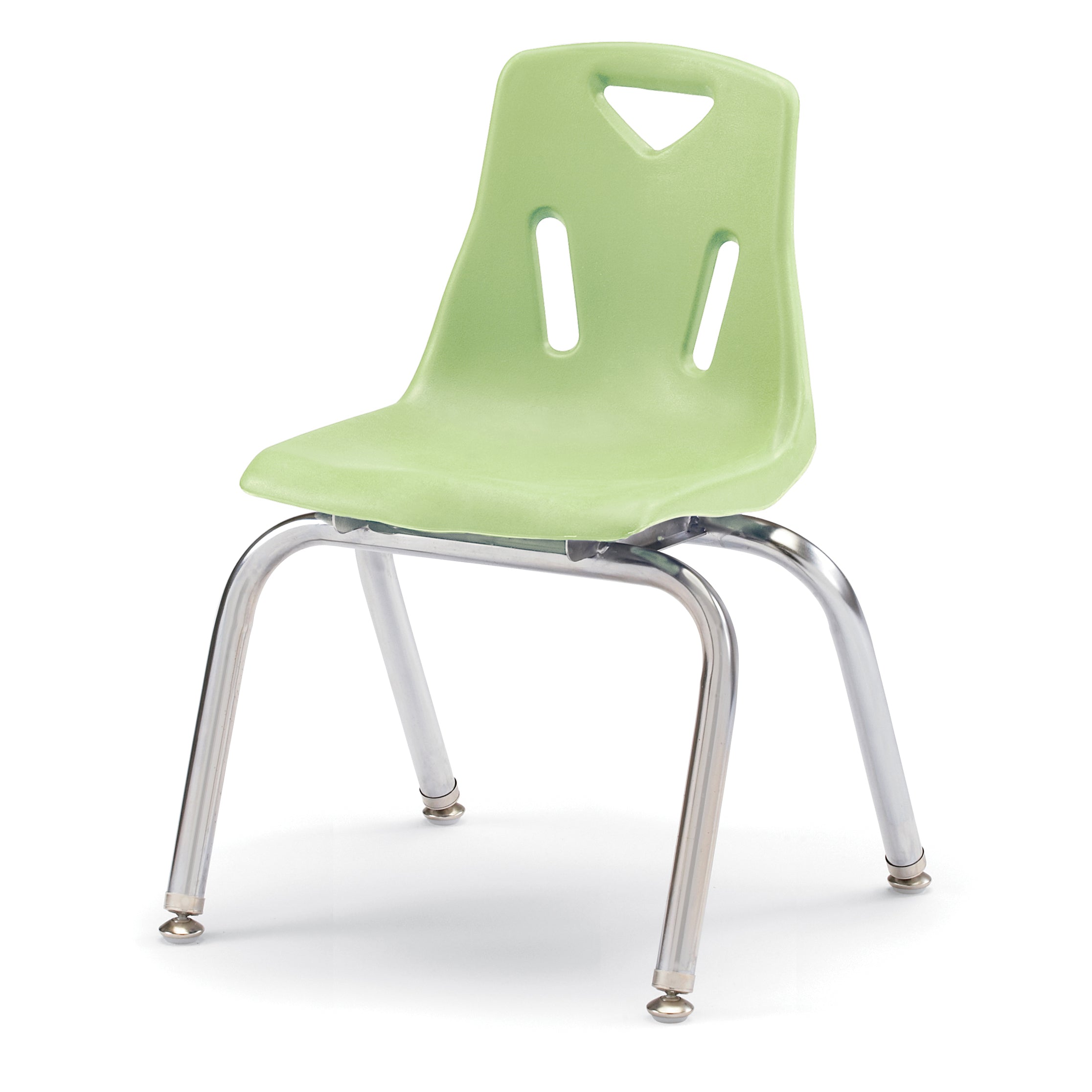 8144JC6130, Berries Stacking Chair with Chrome-Plated Legs - 14" Ht -  Set of 6 - Key Lime