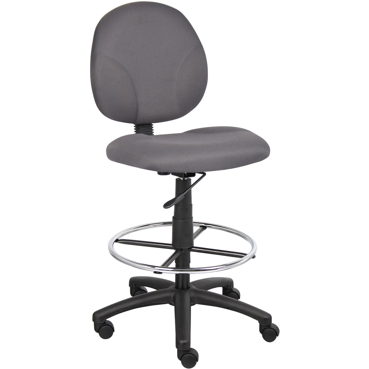 Gray Fabric Drafting Stools with Footring, B1690-GY