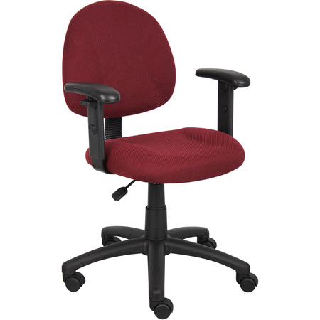 Burgundy Deluxe Posture Chair with Adjustable Arms, B316-BY