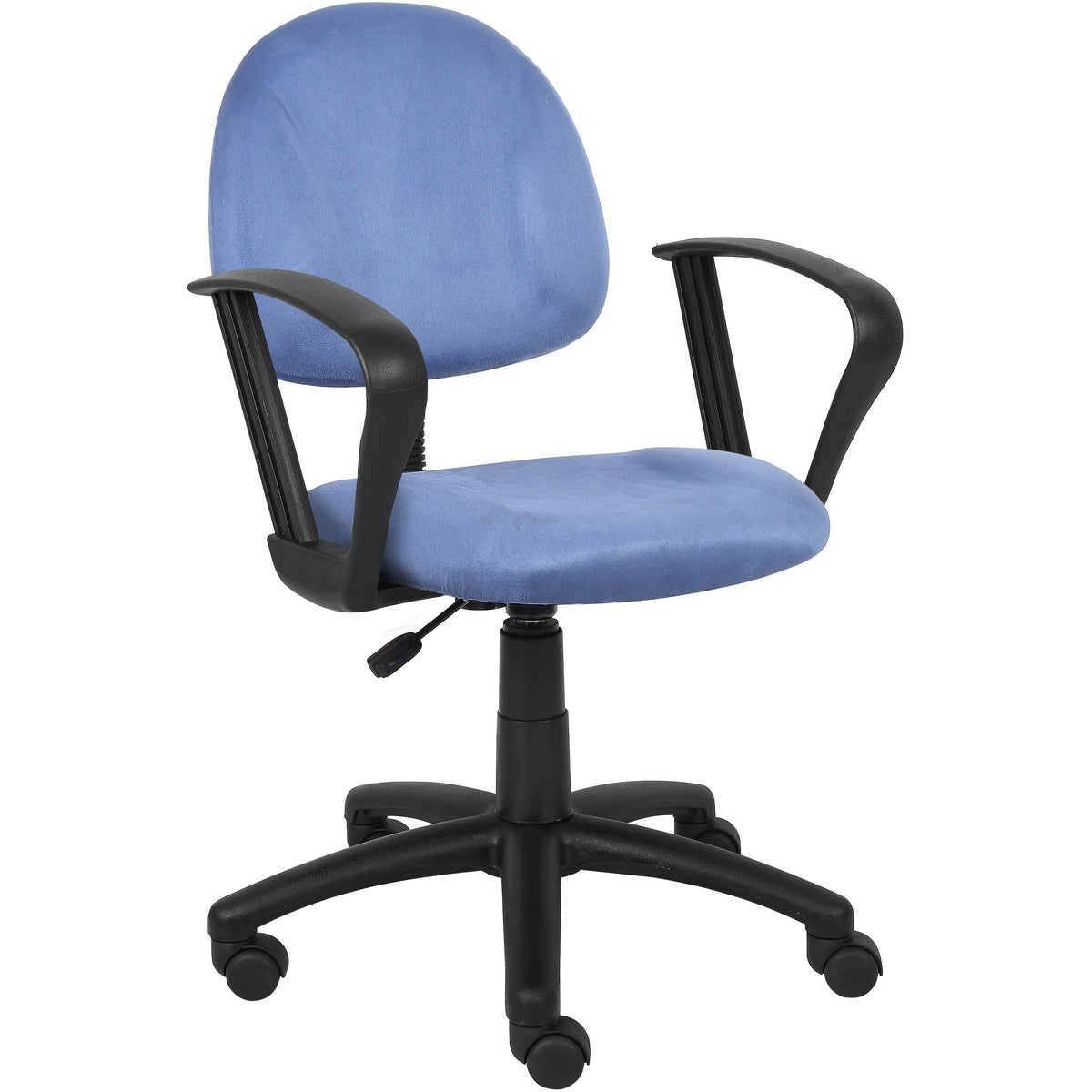 Blue Microfiber Deluxe Posture Chair with Loop Arms., B327-BE