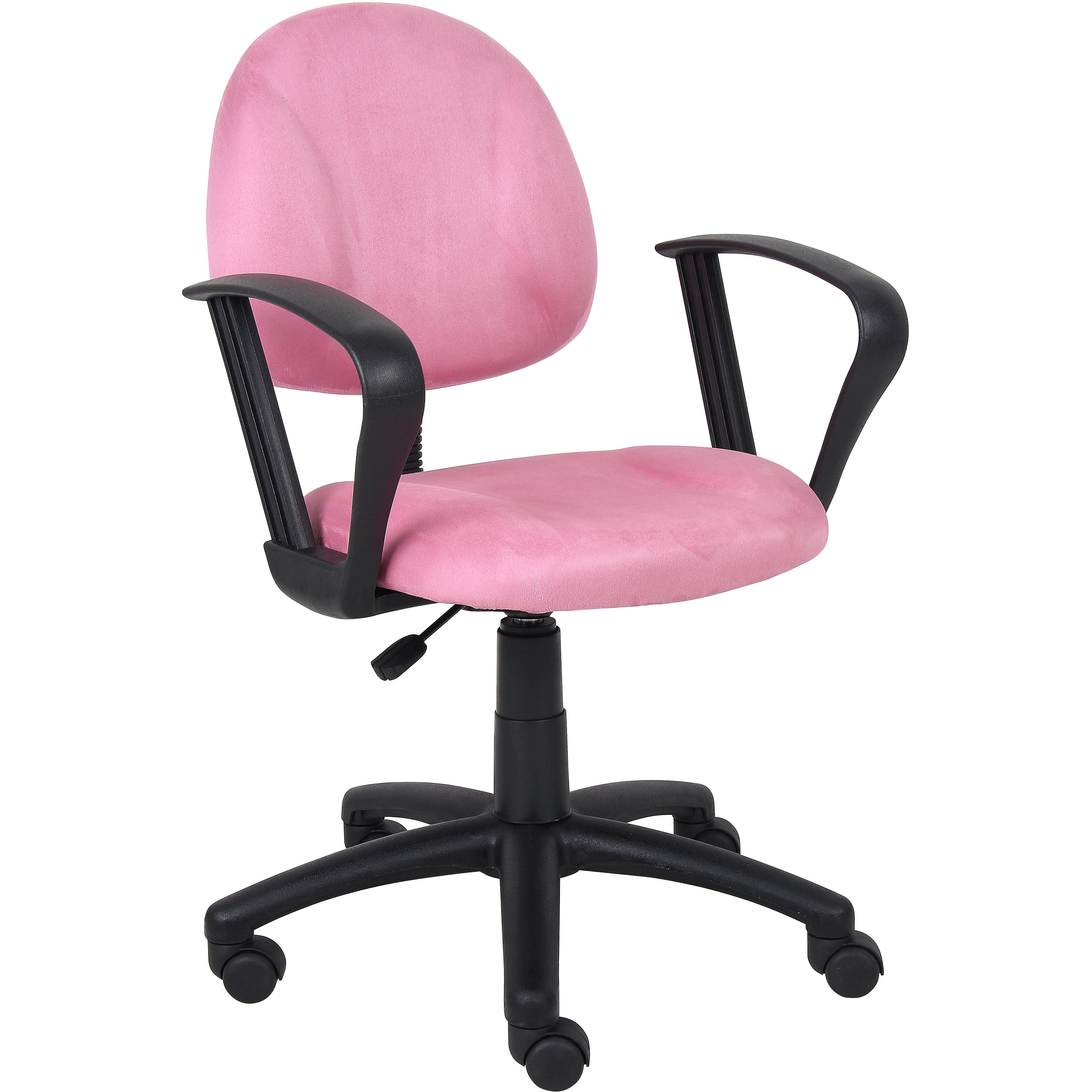 Pink Microfiber Deluxe Posture Chair with Loop Arms., B327-PK