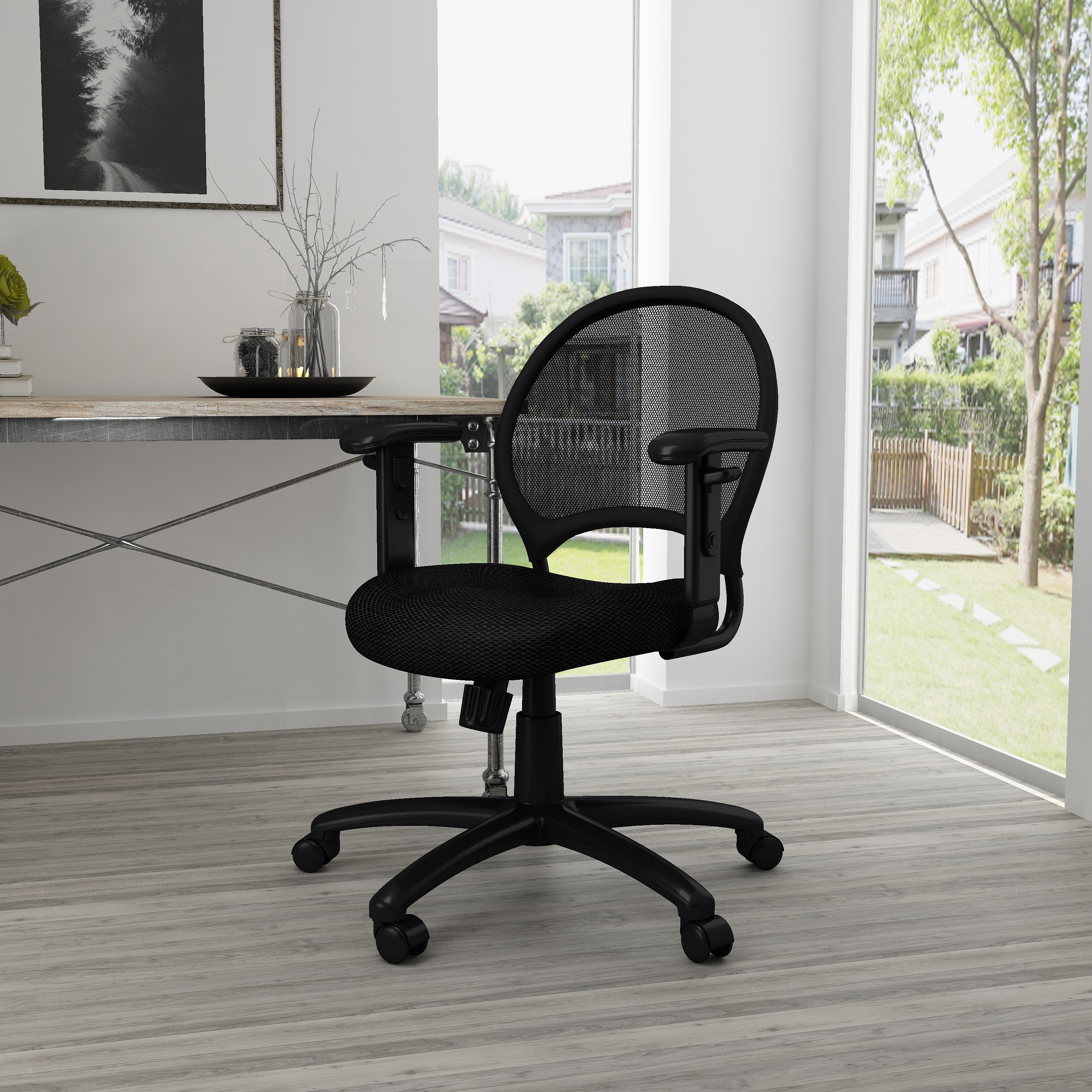 Mesh Chair With Adjustable Arms, B6216