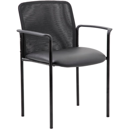 Caressoft and Mesh Guest Chair, Black, B6909-CS