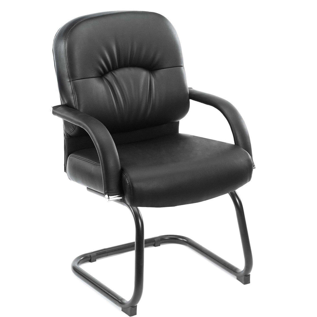 Mid Back CaressoftPlus Guest Chair In Black, B7409