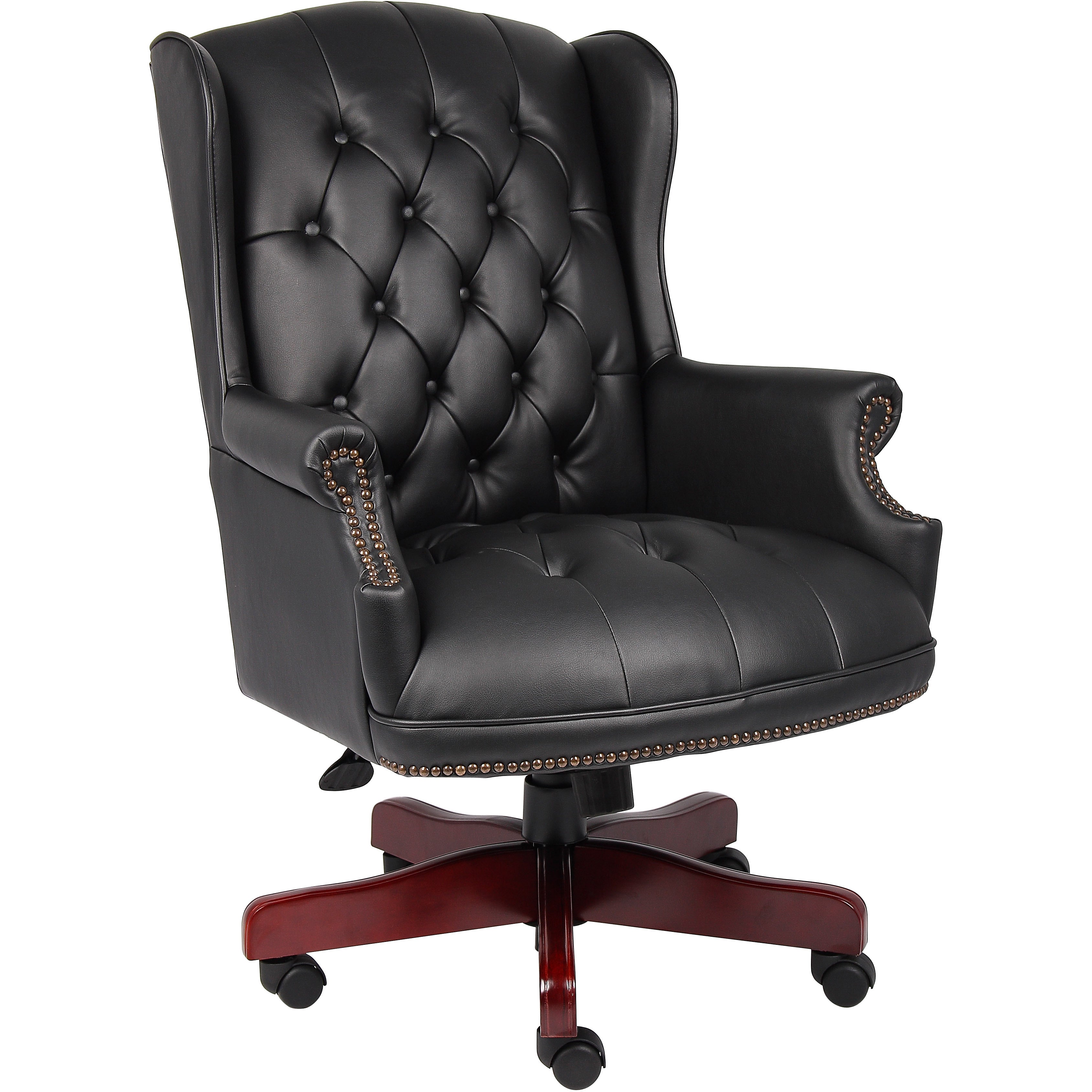 Wingback Traditional Chair In Black, B800-BK