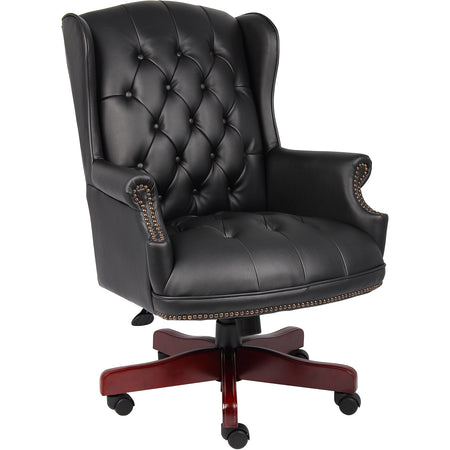 Wingback Traditional Chair In Black, B800-BK