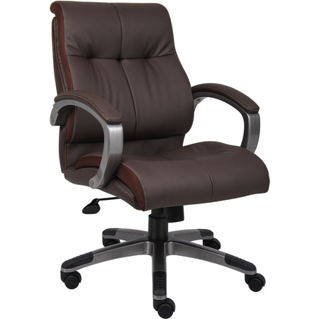 Double Plush Mid Back Executive Chair, B8776P-BN