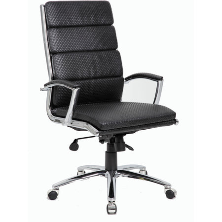 Executive CaressoftPlus Chair with Metal Chrome Finish, B9471-BK