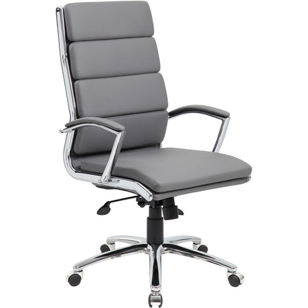 Executive CaressoftPlus Chair with Metal Chrome Finish, B9471-GY