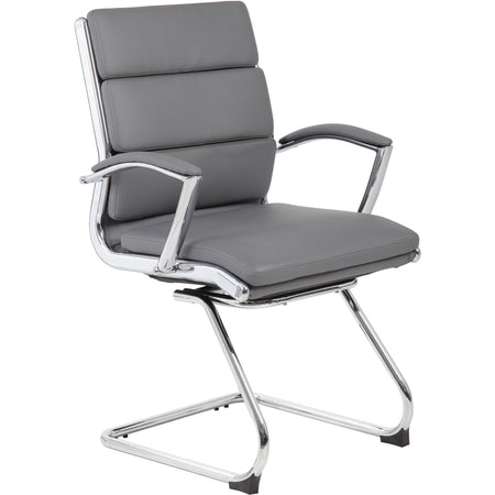 Executive CaressoftPlus Chair with Metal Chrome Finish - Guest Chair, B9479-GY