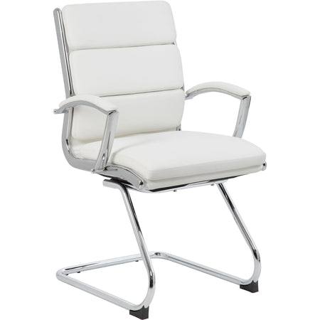 Executive CaressoftPlus Chair with Metal Chrome Finish - Guest Chair, B9479-WT