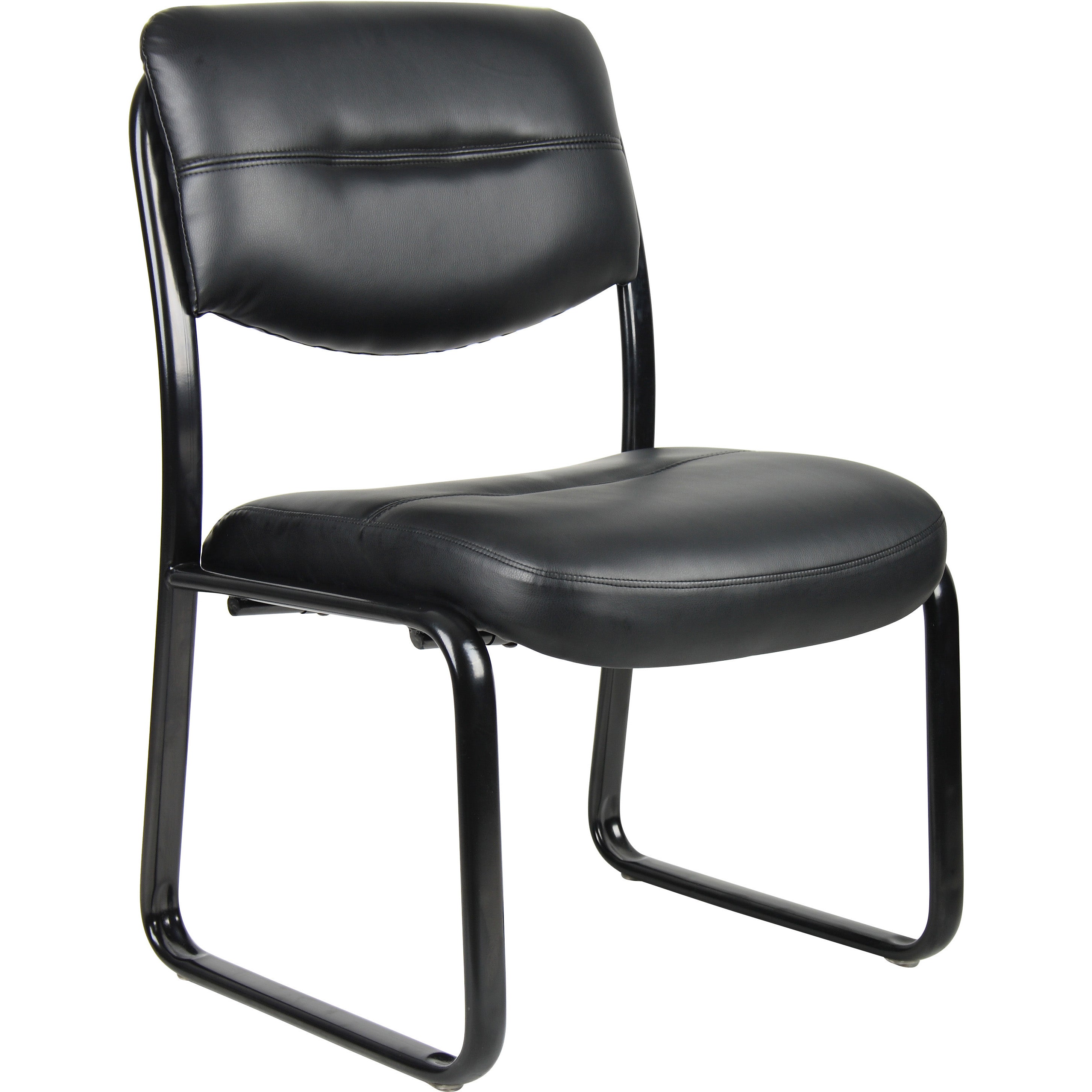 Leather Sled Base Side Chair, B9539