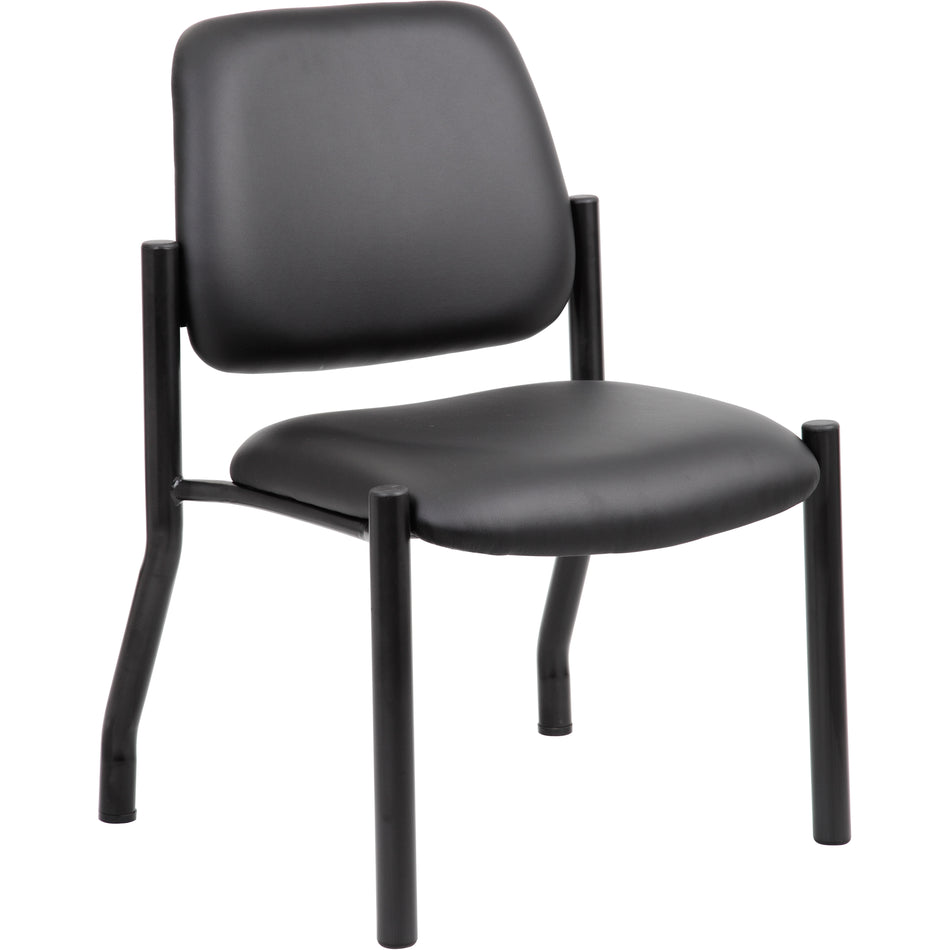 Antimicrobial Armless Guest Chair, 300 lb. weight capacity, B9595AM-BK