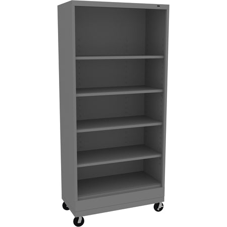 Tennsco 72" High Welded Bookcase with Casters - 18" Deep, BC18-72M