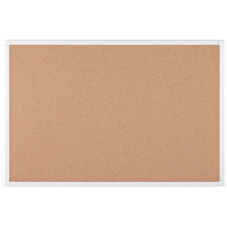 BCA271226 Maya Series Antimicrobial Cork Bulletin Board, 48" x 72", White Aluminum Frame, Wall Mounted For Home or Office by MasterVision