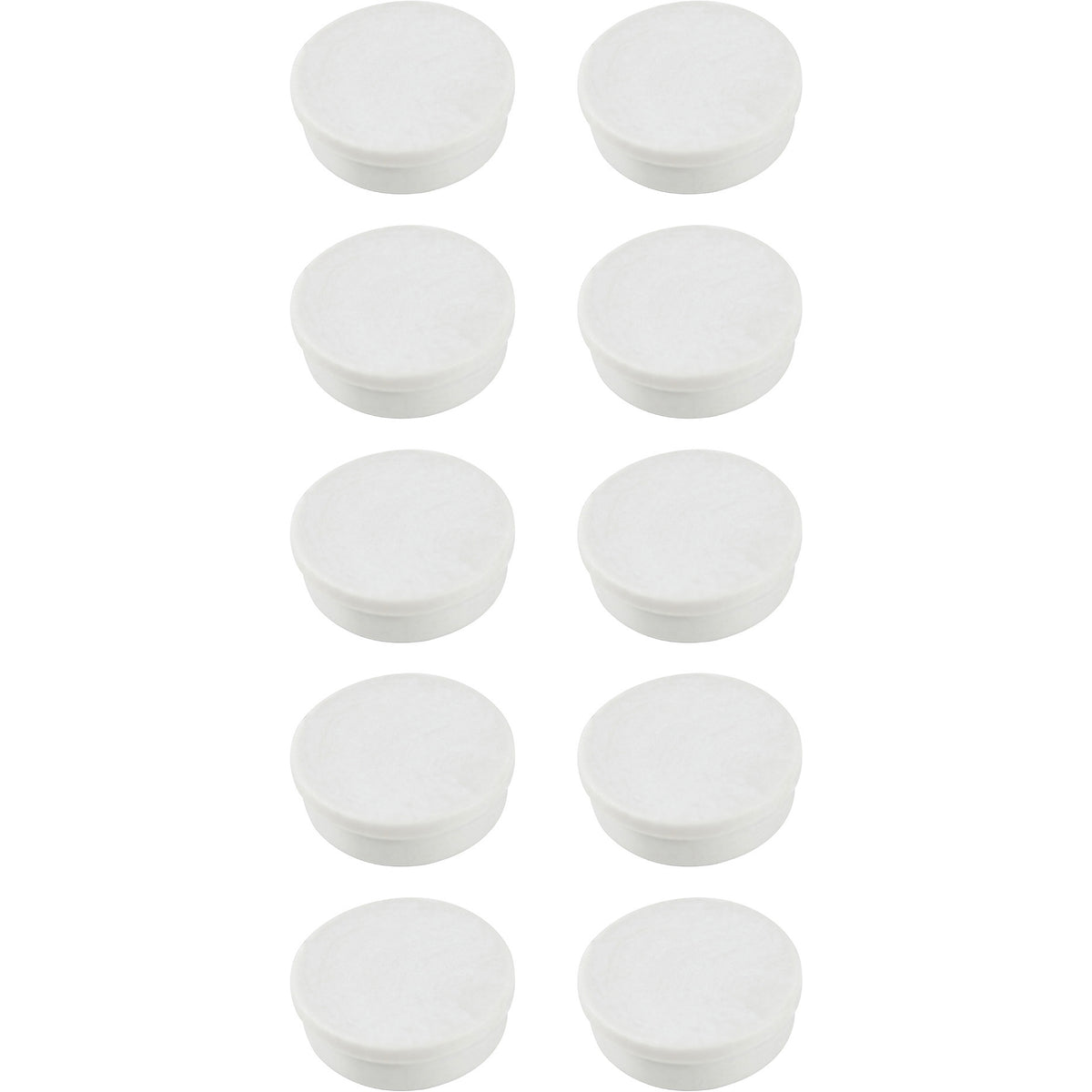 BIM141609 Antimicrobial Round Circle Magnet Pucks, 10 Pack, 1" Diameter, White, Great for Whiteboard, Fridge, Home, Office by MasterVision