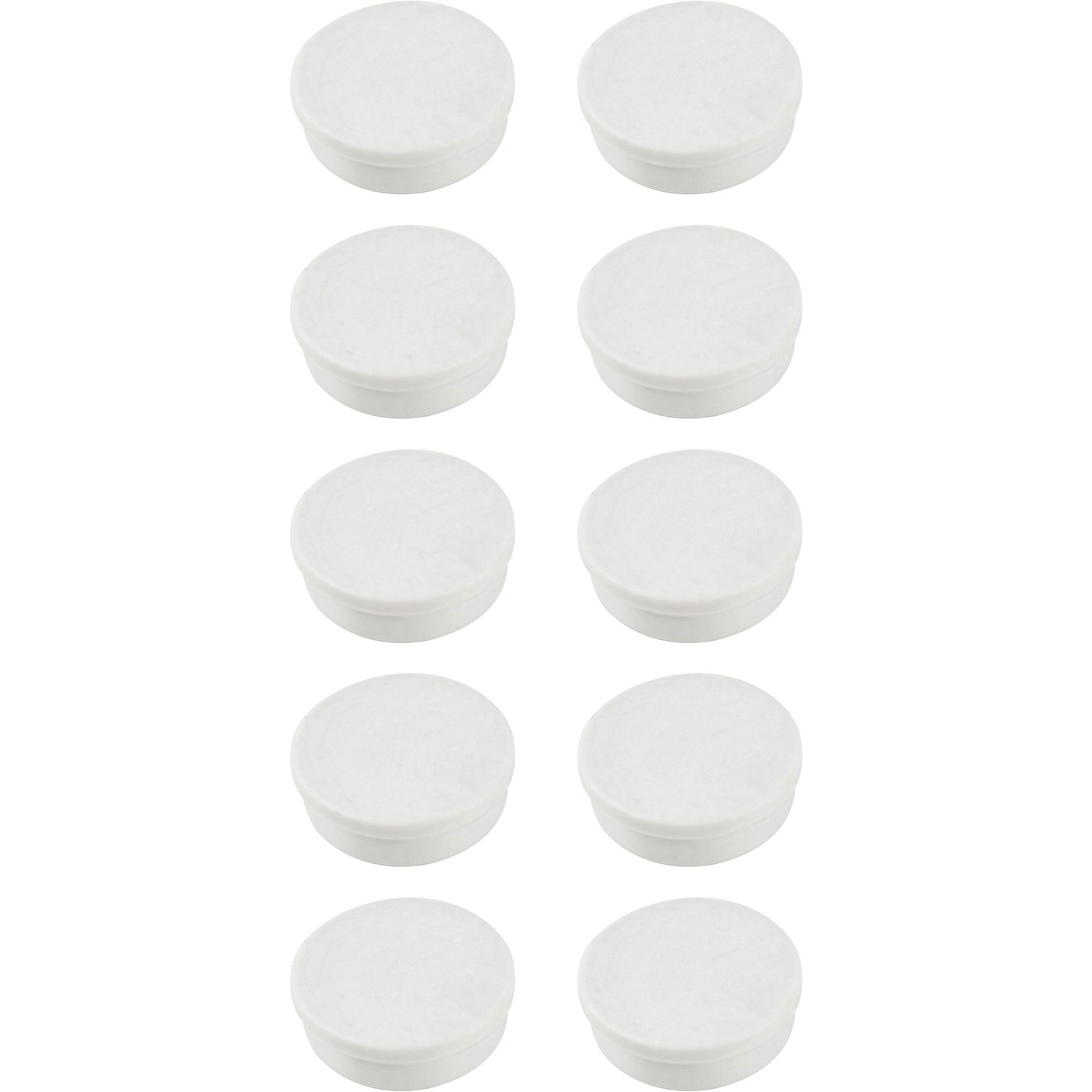 BIM141609 Antimicrobial Round Circle Magnet Pucks, 10 Pack, 1" Diameter, White, Great for Whiteboard, Fridge, Home, Office by MasterVision
