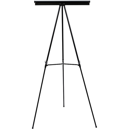 FLX09101MV Portable Light Weight Display Easel, Telescoping Adjustable Height Tripod, Adjustable Easel Pad Holder, 65" x 34", Black Aluminum Frame by MasterVision