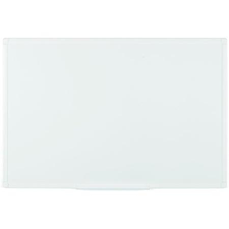 BMA0307226 Maya Series Antimicrobial Magnetic Dry Erase Board, Wall Mounting Whiteboard with Snap-On Marker Tray, 24" x 36", White Aluminum Frame by MasterVision