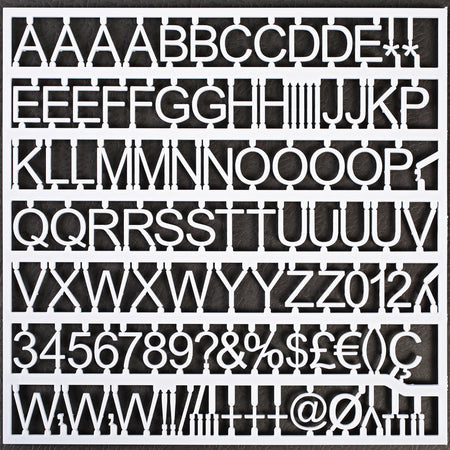 CAR0902 Set of 300+ Plastic Letters, Numbers & Symbols, For Use on Felt Letter Boards, 3/4" Size by MasterVision