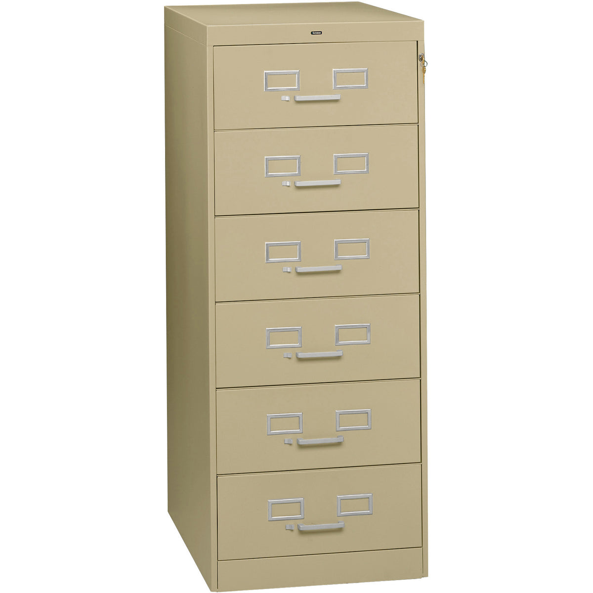 Tennsco 52" High Card File with Six Drawers, CF-669