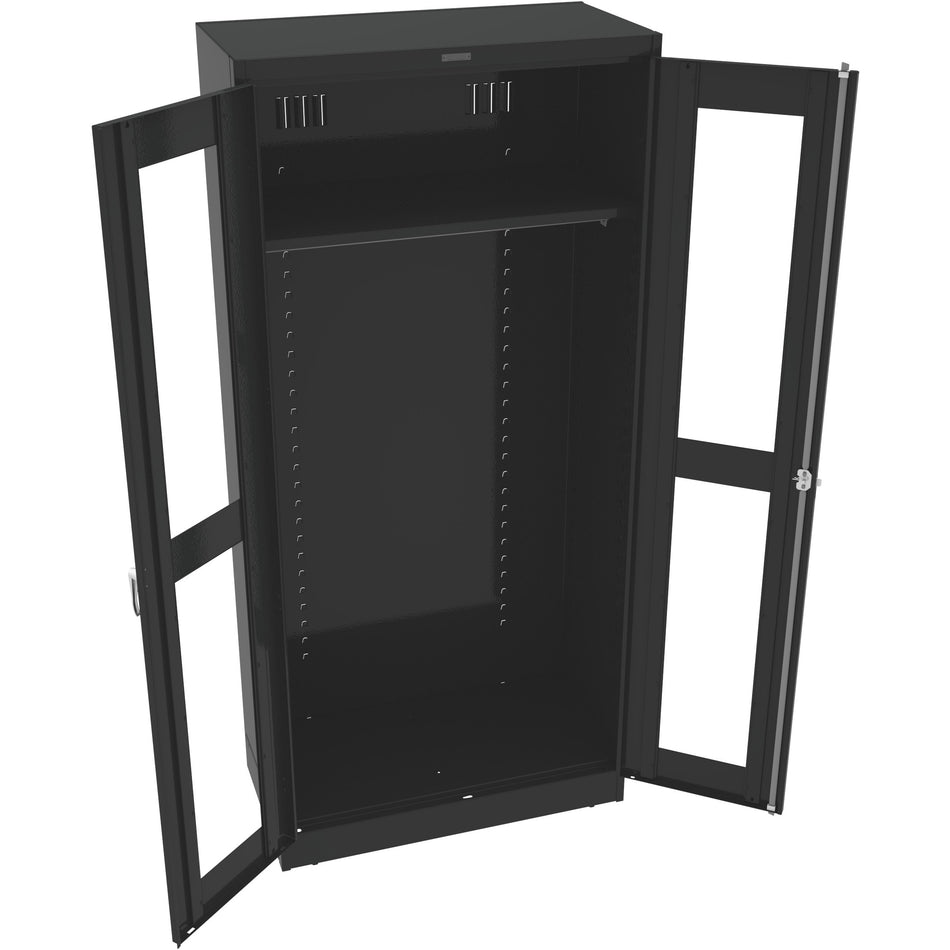 Tennsco 78" High Deluxe Wardrobe Cabinet with C-Thru Doors - Assembled, CVD7818W