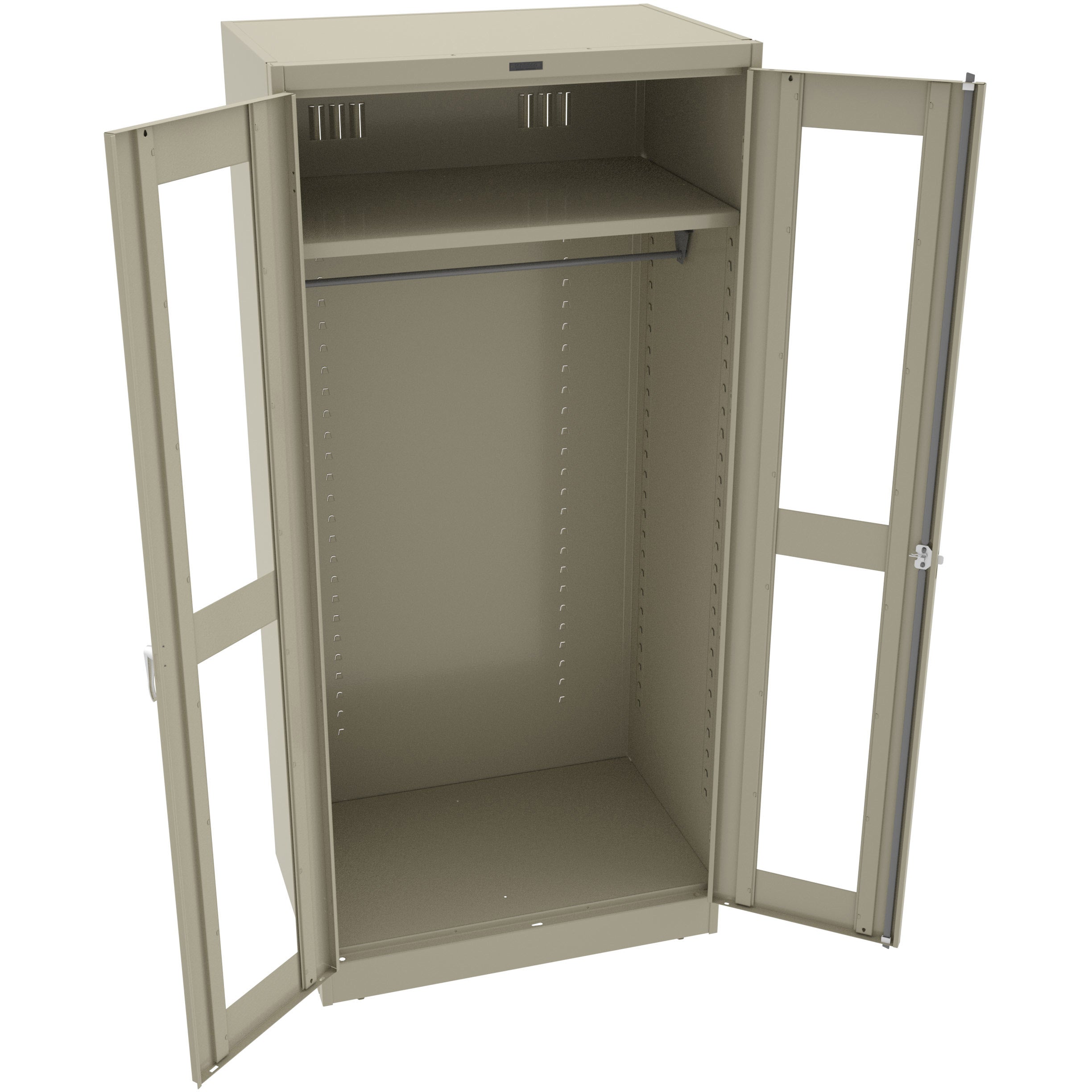 Tennsco 78" High Deluxe Wardrobe Cabinet with C-Thru Doors - Assembled, CVD7824W