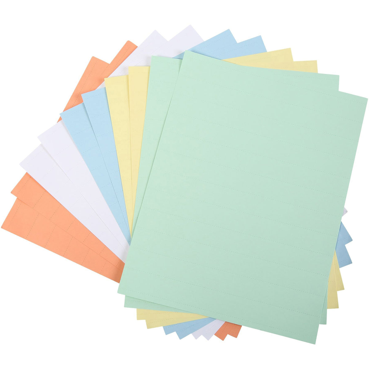 FM1614 Data Card Replacement 8.5" x 1" Inserts, 8.5" x 11" Sheets, 10 Total Sheets,  Assorted Colors by MasterVision