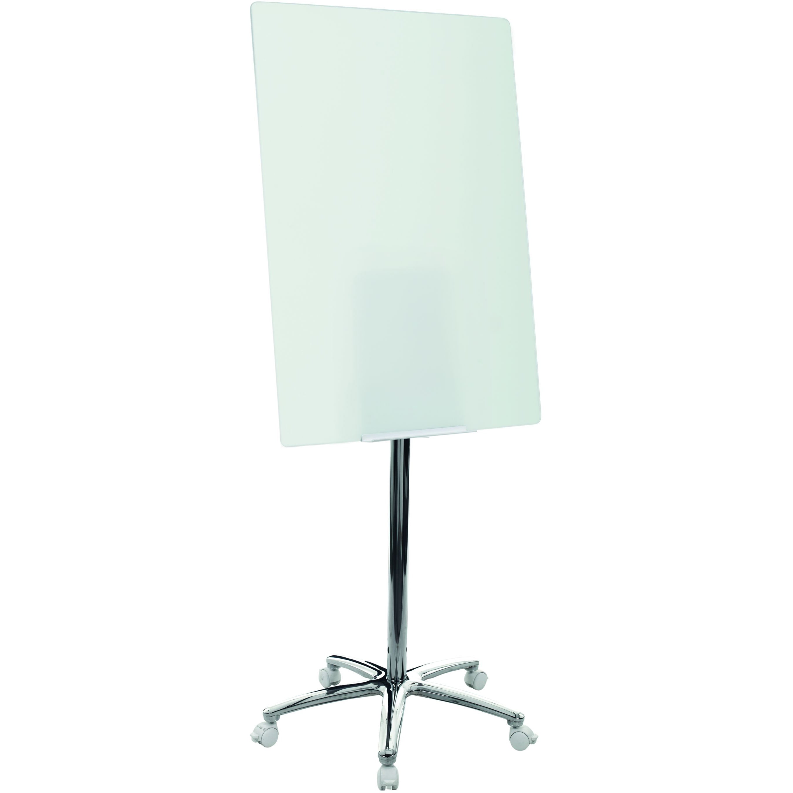 GEA4850126 Mobile Glass Dry Erase Presentation White Board Easel Stand on Wheels, 27" x 39" by MasterVision