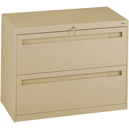 Tennsco 36" Wide Two-Drawer Lateral File with Retractable Doors, LPL3624L21