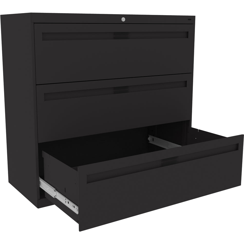 Tennsco 42" Wide Three-Drawer Lateral File with Fixed Drawer Fronts, LPL4236L30