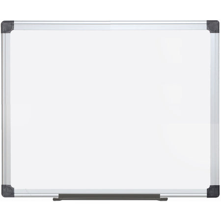 MA2712170MV Maya Series Double Sided Melamine Dry Erase White Board with Snap-On Marker Tray, 48" x 72", Aluminum Frame by MasterVision