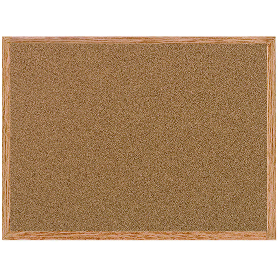 MC040014231-799 Maya Series Self-Healing Cork Bulletin Board, Wall Mounting Push Pin Cork Board , 18" x 24", Wood Frame by MasterVision