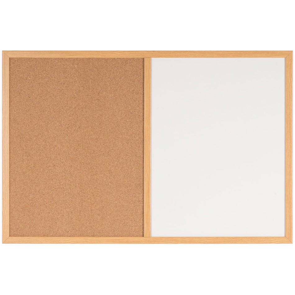 MX071212319 Maya Series Dry Erase White Board Cork Bulletin Board Combo, Wall Mounting, Self-Healing Cork, 24" x 36", Wood Frame by MasterVision