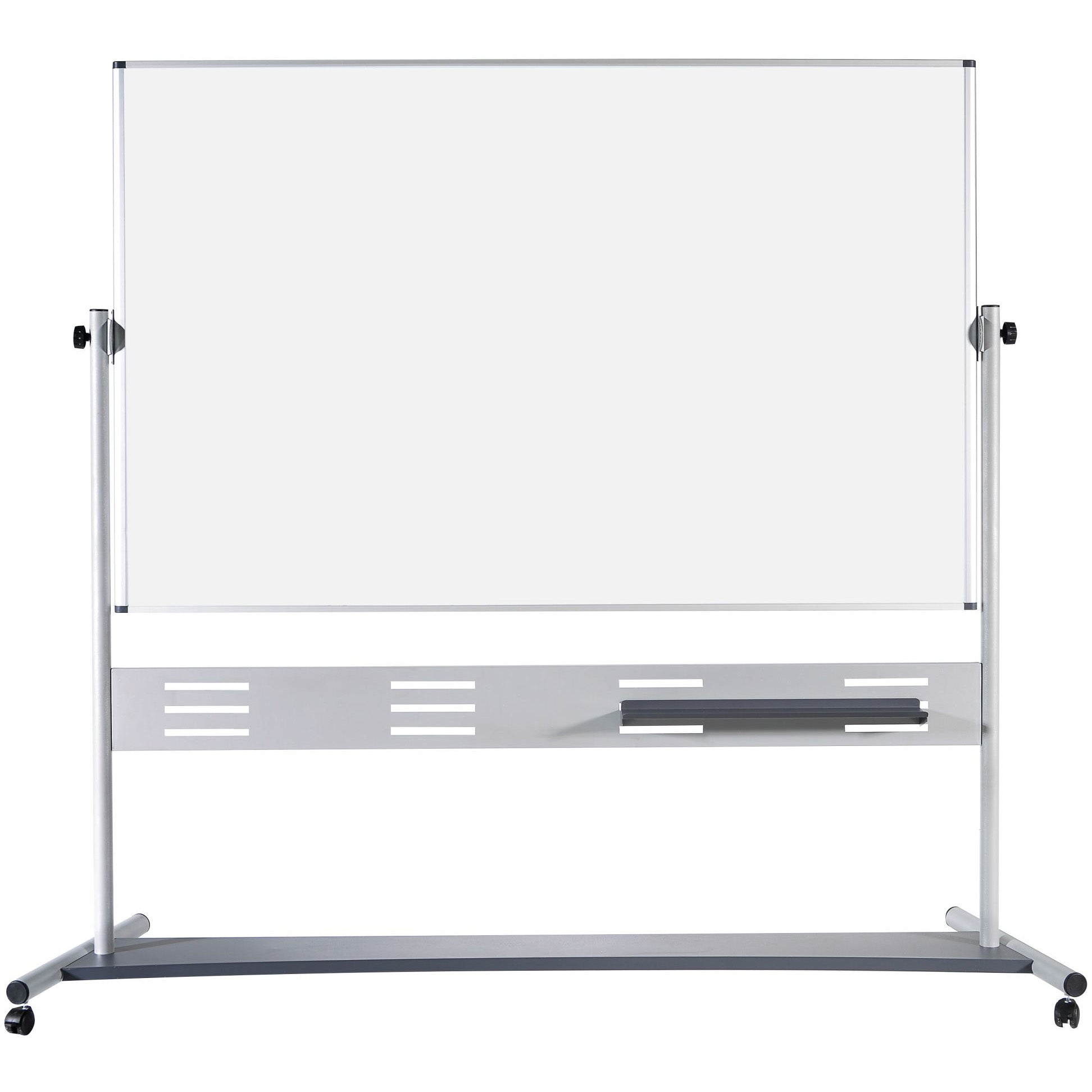 QR5203 Reversible Double Sided Magnetic Dry Erase Mobile White Board Easel with Repositional Marker Tray and Locking Wheels, 36" x 48" by MasterVision