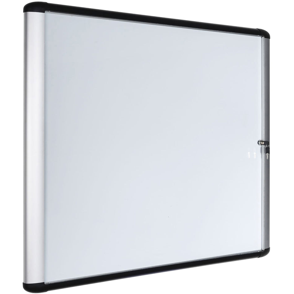 VT640209650 Enclosed Locking Swing Door Magnetic Dry Erase Board, Wall Mounting Commerial Whiteboard, 28" x 38.5", Aluminum Frame by MasterVision