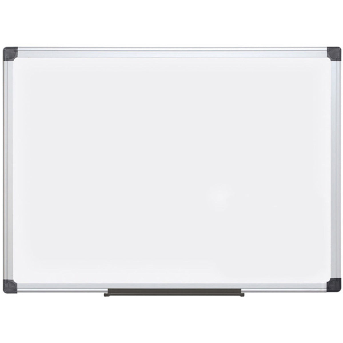 MA2707170 Maya Series Magnetic Dry Erase Board, Laquered Steel Whiteboard, Snap-On Marker Tray, Wall Mounting Kit, 48" x 72", Aluminum Frame by MasterVision