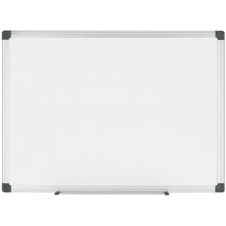 CR1201170MV Maya Series Magnetic Dry Erase Board, Porcelain Whiteboard, Snap-On Marker Tray, Wall Mounting Kit, 48" x 72", Aluminum Frame by MasterVision